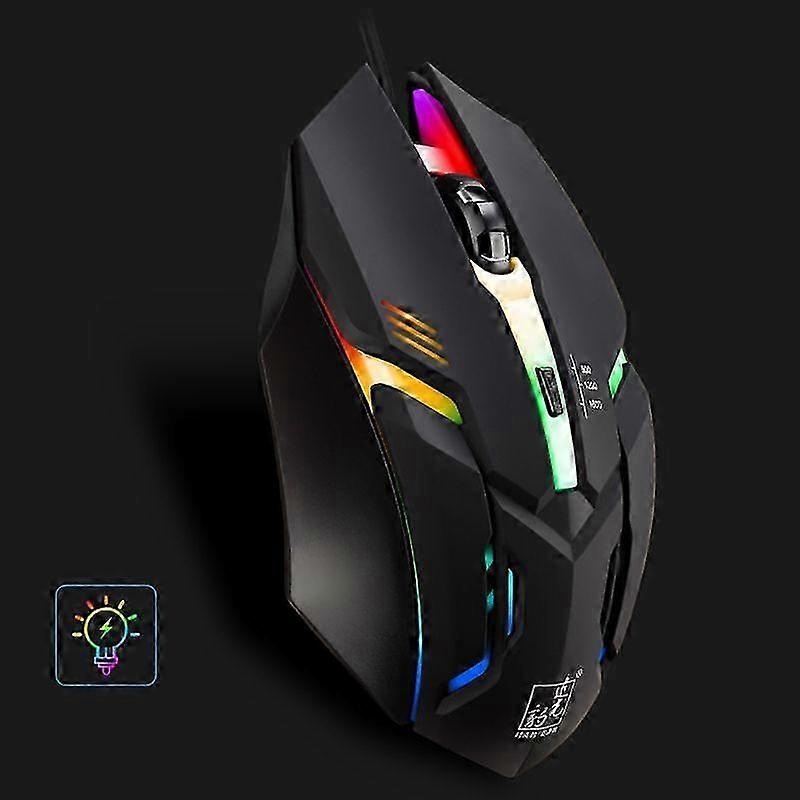 K2 Colorful Light Adjustable DPI Optical Wired Computer Notebook Gaming Mouse