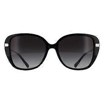 Michael Kors Sunglasses MK2185BU Flatiron 30058G Shiny Black Dark Grey Gradient