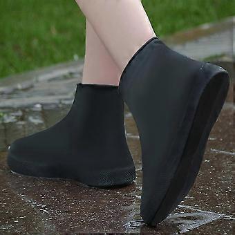 Anti-Slip Latex Shoe Covers Reusable Non-Slip Waterproof Wear-Resistant Rainy Day Outdoor Boots Protective Covers White