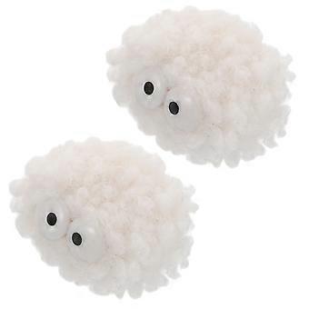 Balles interactives pour chats avec pompons en peluche, lot de 4 jouets pour chats d'intérieur