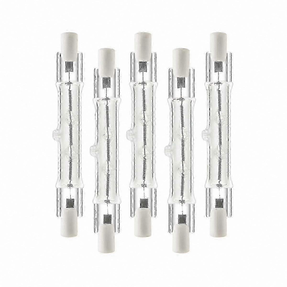 5-Pack R7s 118mm 300W 230V Linear Halogen Bulbs, Dimmable Construction Lighting Solution