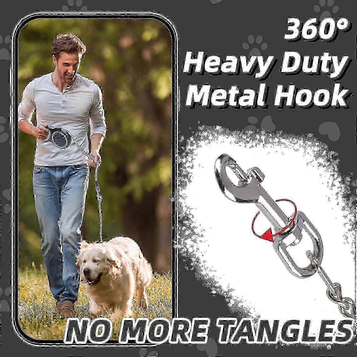 Anti-Bite Retractable Dog Leash 16ft
