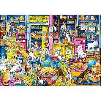 Puzzle for Adults Dog Daycare Puzzle Fun and Challenging Jigsaw Puzzles Funny Animal Puzzle for Family Game Night HAA993