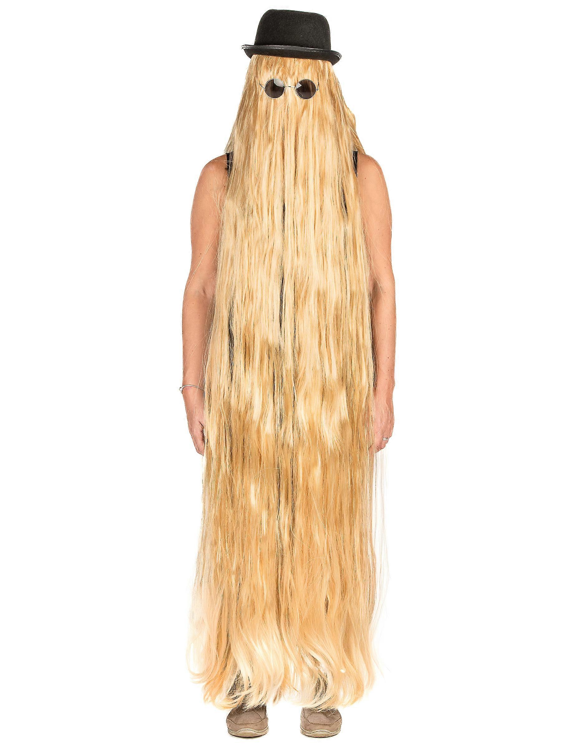 Extra long blonde adult wig