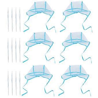Hair Dyeing Cap Salon Tool for 3Pcs Hair Dye Cap and Needle Set