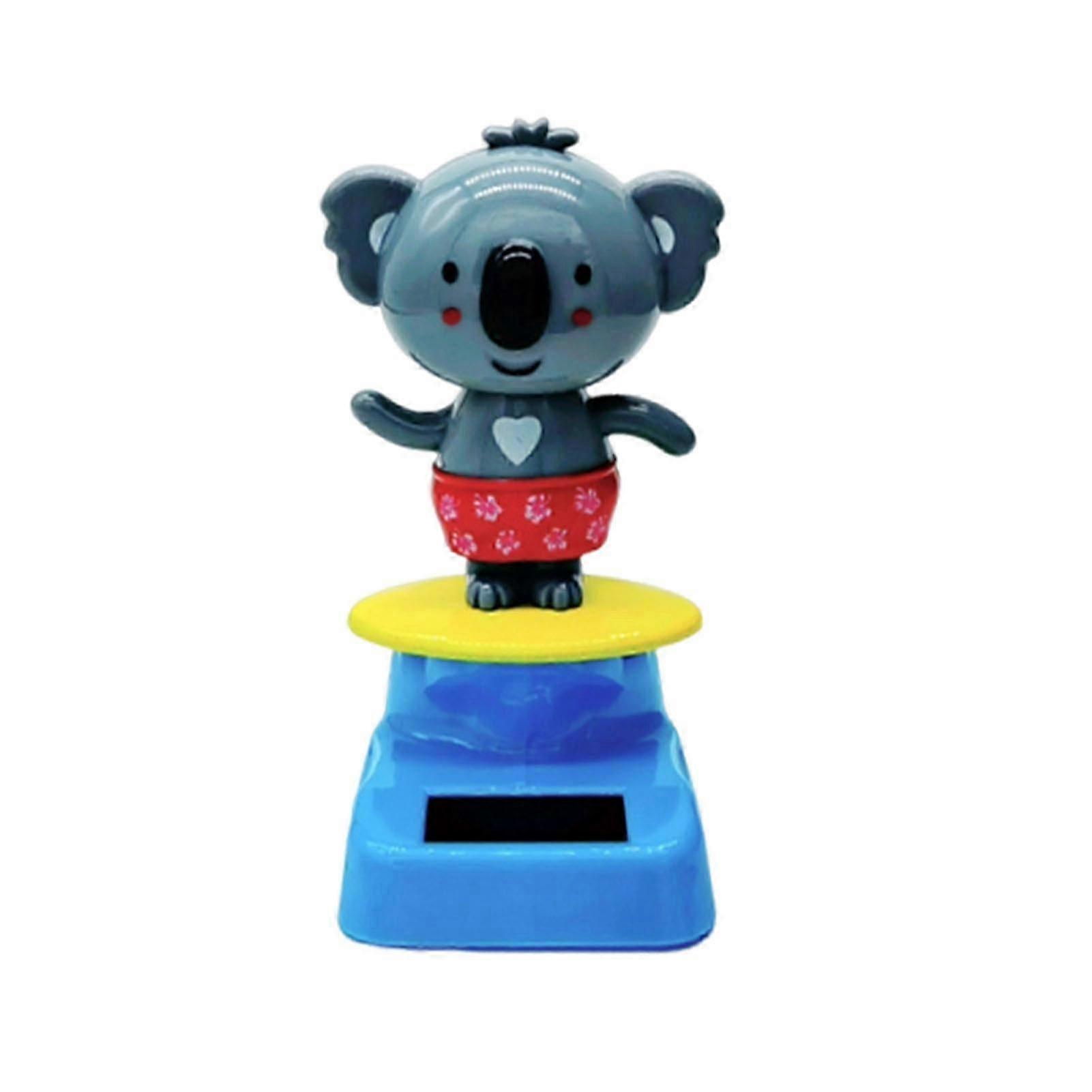 Solar-Powered Cute Animal Dashboard Decor