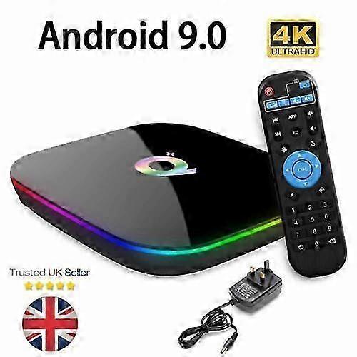 ממיר טלוויזיה אנדרואיד Q-BOX Plus עם ארבע ליבות, נגן מדיה חכם 4GB+32GB