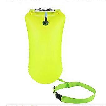 1Pcs Swim Buoy Float for Open Water Swimming Safety Float with Adjustable Waist Belt Waterproof Dry Bag for Swim Train Kayaker - Green