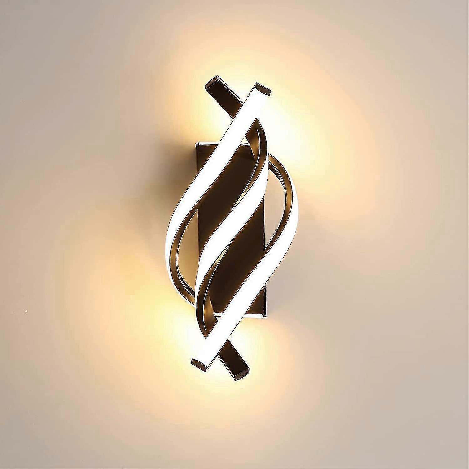 Warm White Curved LED Wall Light 16W