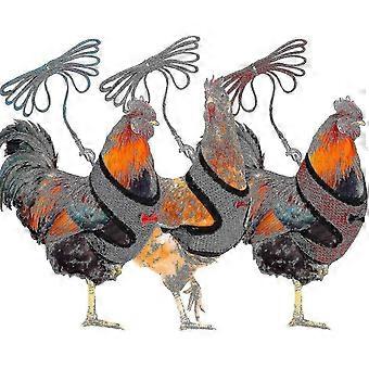 dww-3 Pieces Adjustable Chicken Harness And Leash For Hen Roosters Comfortable Hen Pet Vest With Matching Belt Breathable_HP