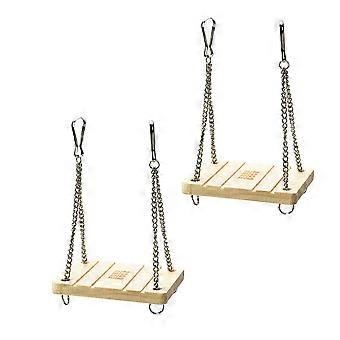Wood Hamster Swing Toy for Pet Playing 2Pcs Small Hamster Toys