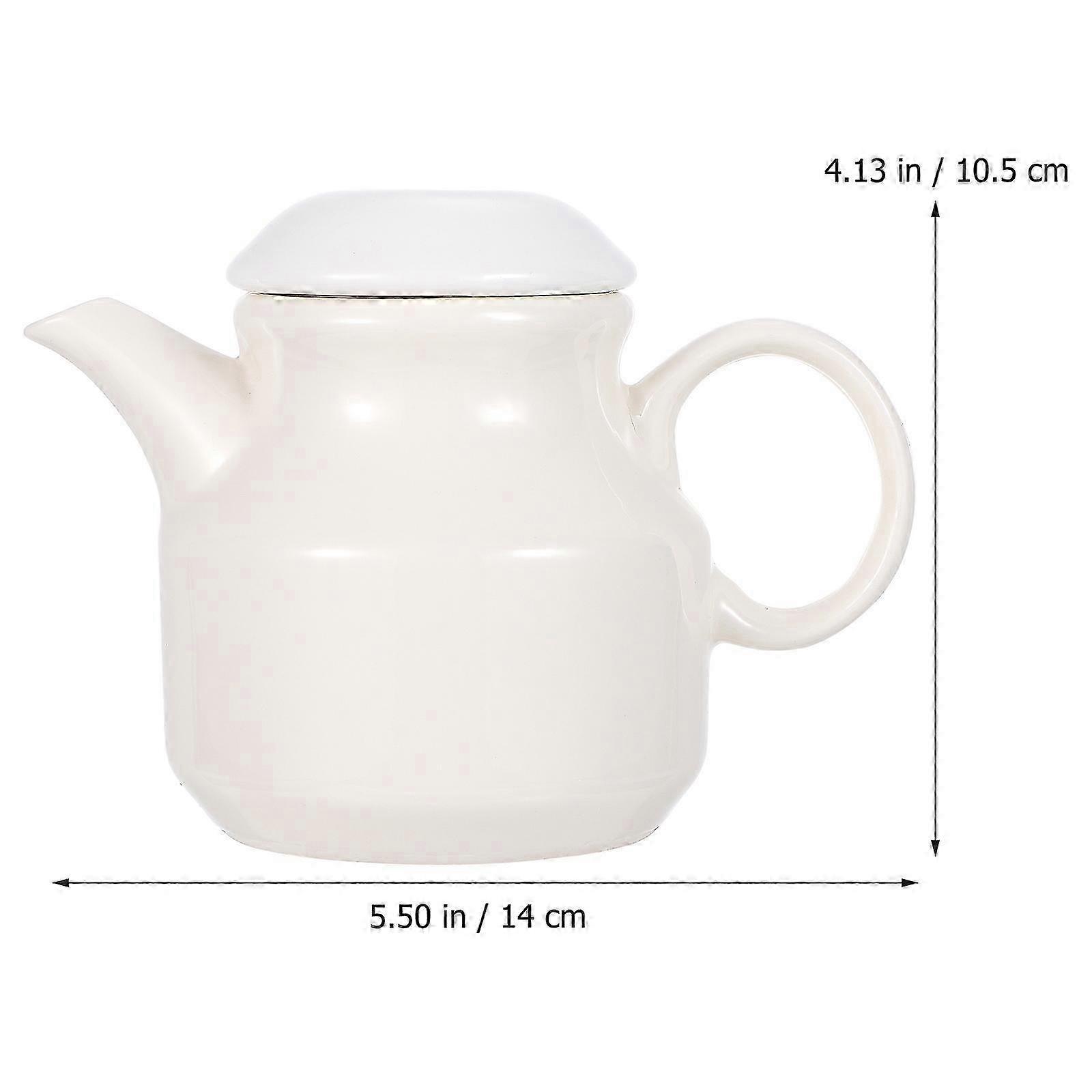 White Ceramic Sauce Pourer Jug