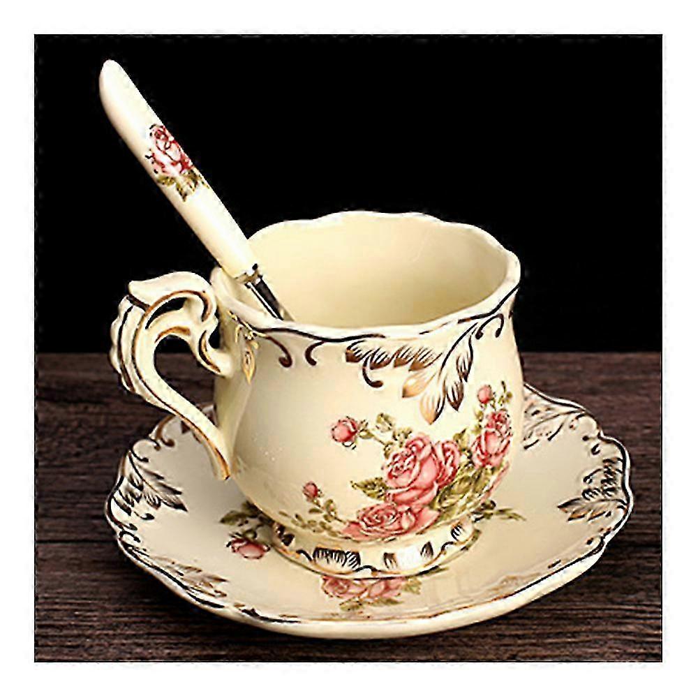 Fine Beige Porcelain Gift Tea Set