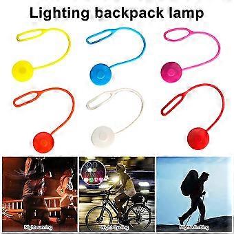 26-27@LED Glowing Backpack Light with 3 Flash Modes High Visibility Silicone Rope ABS Housing Adjustable