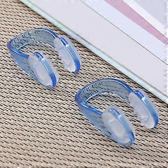 Swimming Nose Clip Silicone Nose Protector for Adult Use 3Pcs Blue