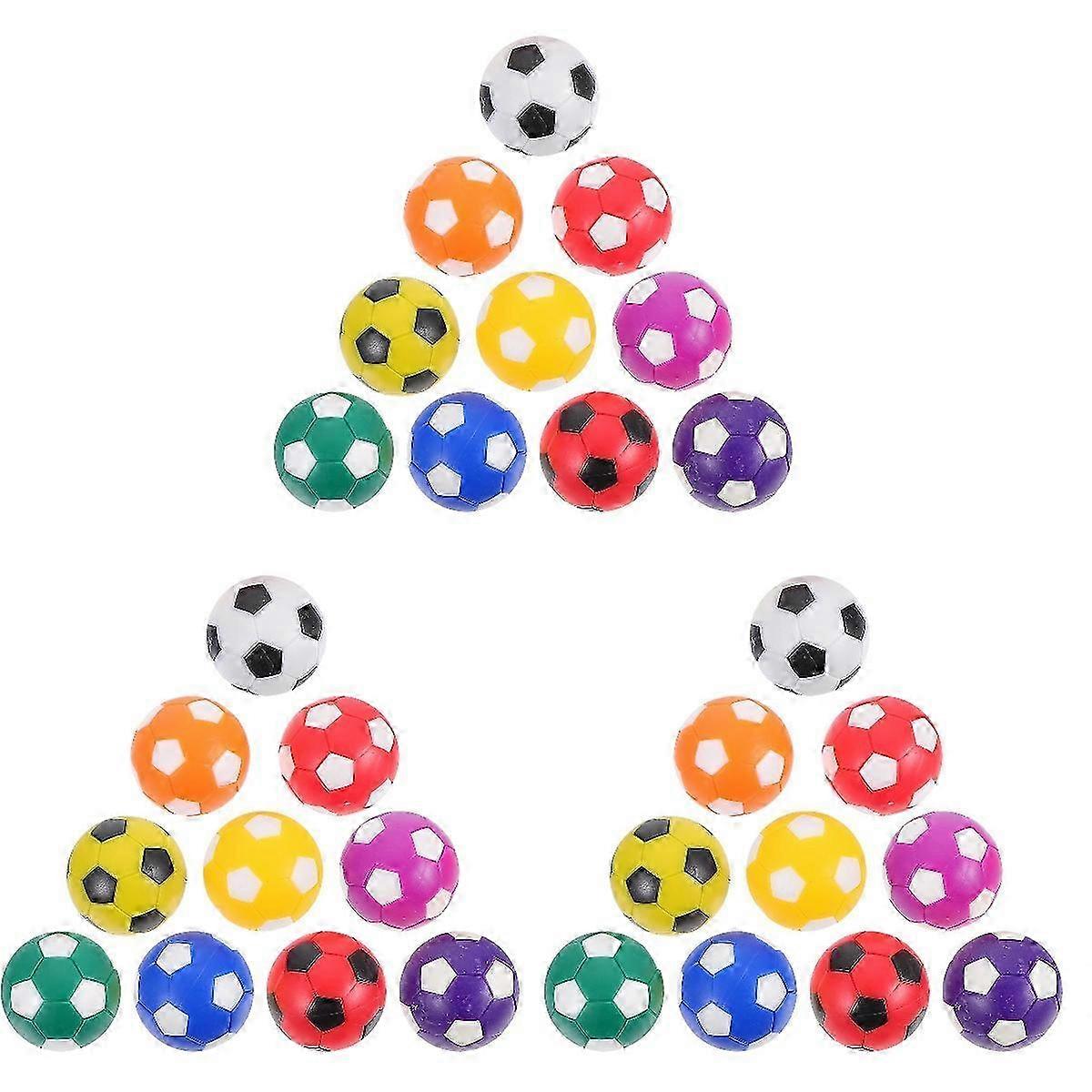 30Pcs Durable Plastic Foosball Balls Colourful