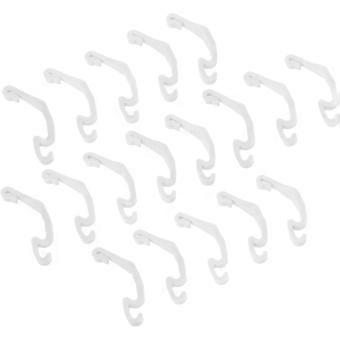 20pcs Rabbit Cage Door Clamps Wire Cage Buckle Connectors 6.8x1.5cm White Fasteners for Hamster Bird Rabbit Enclosures