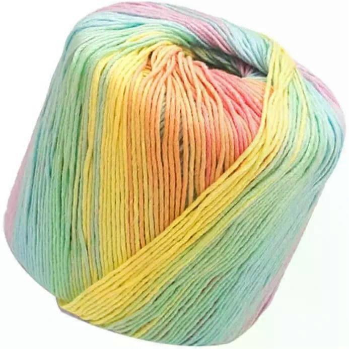 Yarn Rainbow Yarn Cotton Segment Dyed Gradient Thread