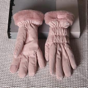 Autumn and winter can touch screen warm velvet girls ski cute gloves women cycling windproof gloves