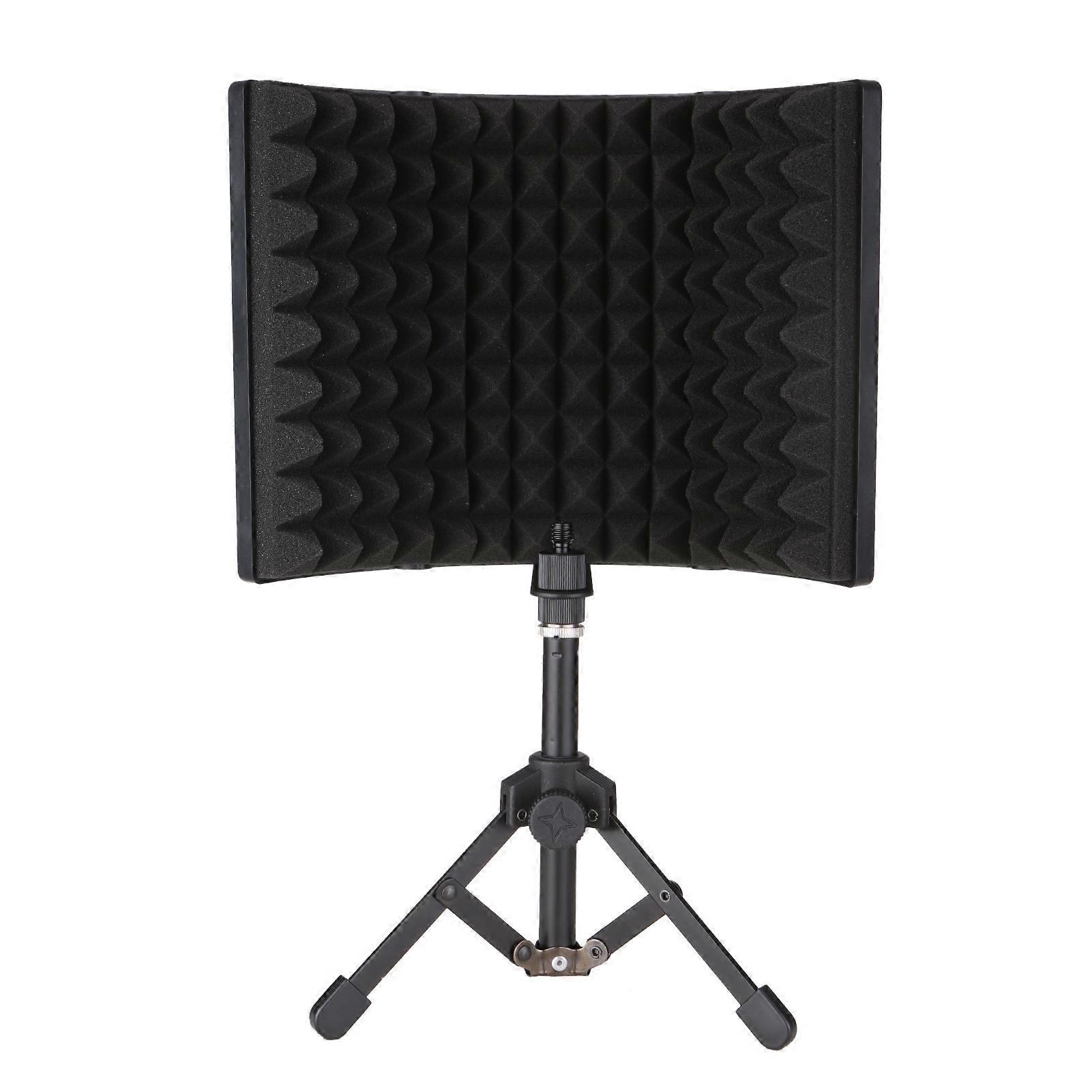 Microphone Isolation Screen with High-Density Absorbing Sponge 3-Panel Foldable Windshield Mini