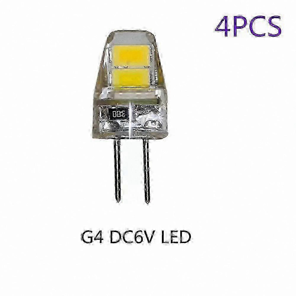 4PCS G4 6V LED Microscope Bulb, DC6V Instrument Light Source compatible with Microscopes