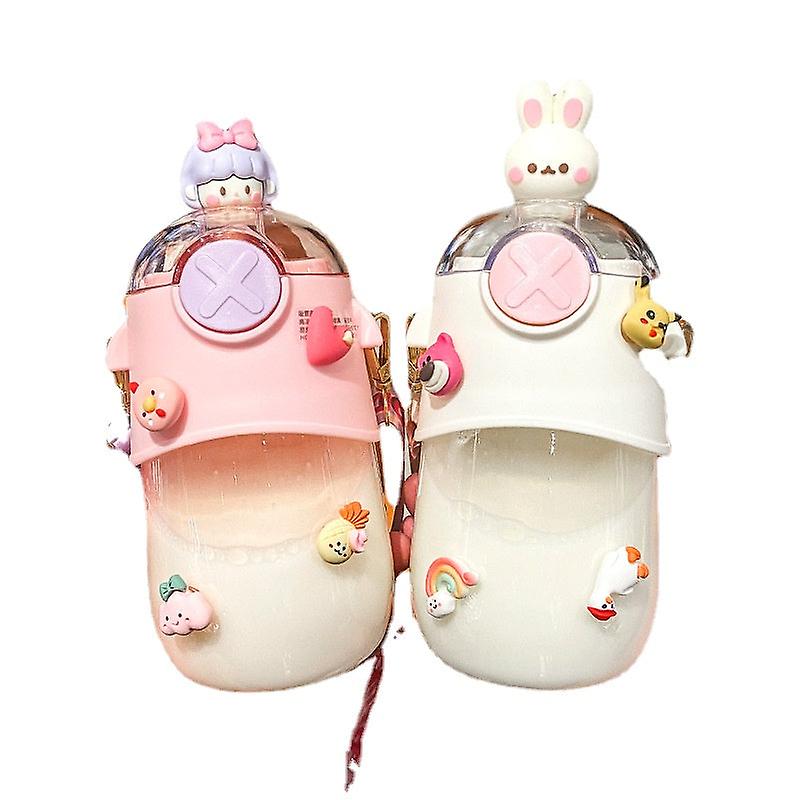 子供のためのかわいい水飲用ボトルストロー付き格好良いインターネット有名人ポータブル