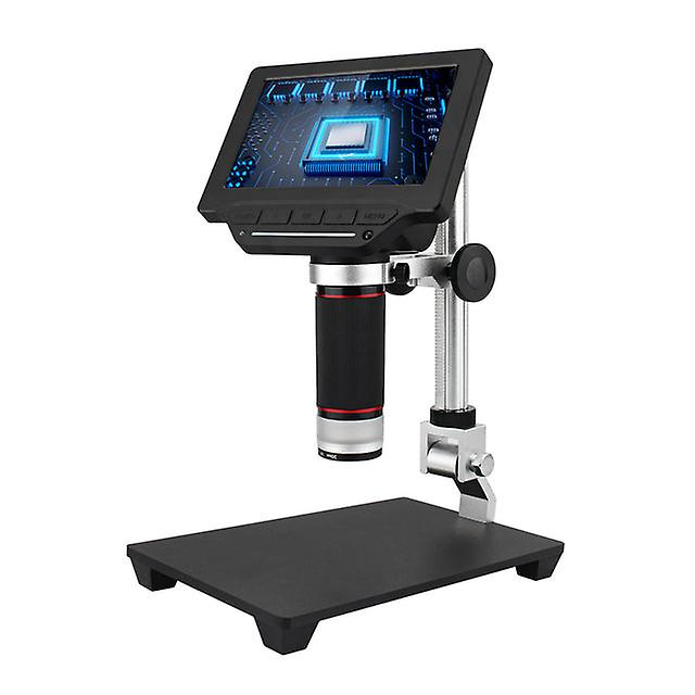 5-Inch Lcd Video Microscope With 32gb Tf Card 1000x Microscope Telescope 1080p With Ir Remote Adjustable Metal Stand&led Light