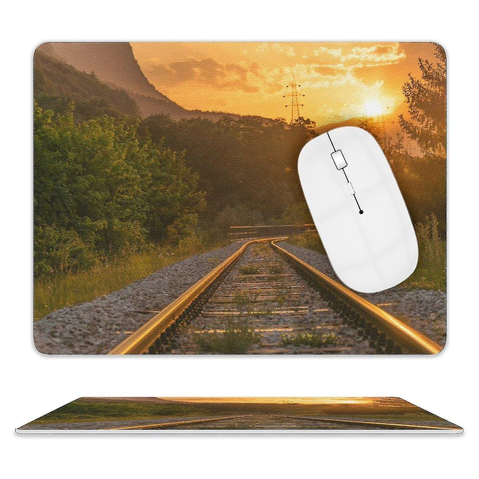 Train Track Print Mouse Pad For Laptop