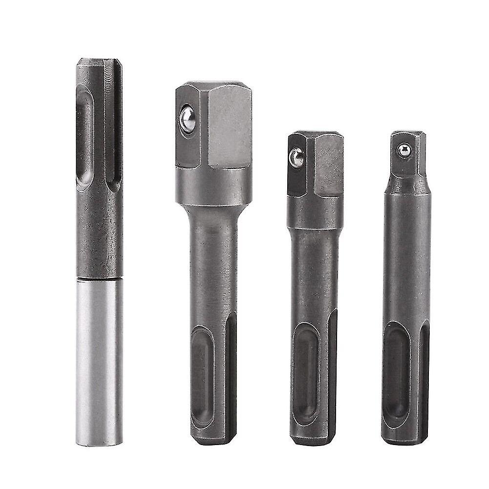 Adapter Tool Accessories Adaptor Drill Bit Extension Rod.(silver)(4pcs)