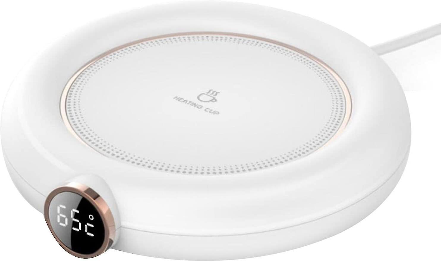 Usb Mug Warmer For Auto Shut-off,3 Adjustable Led Heater Coaster,white