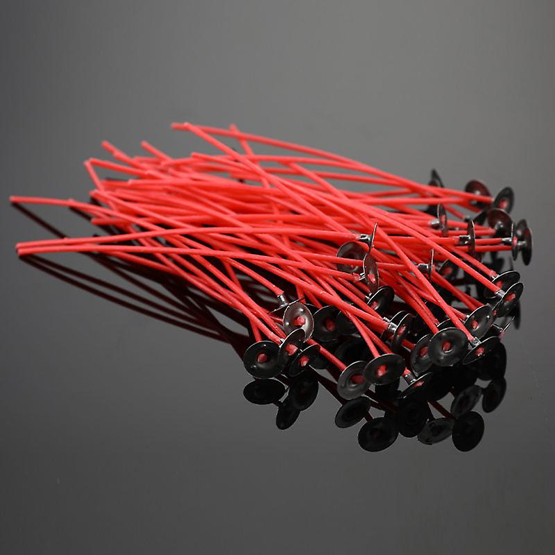 50/100pcs 12cm Lamp Wick Pre Colorful Unique Red Soy Wax Quality Candle Wicks