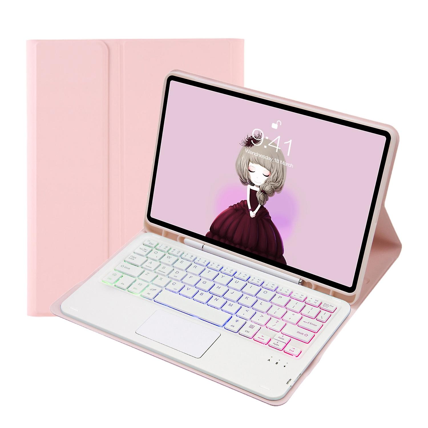 Keyboard Leather Case For Samsung Galaxy Tab S6 Pink