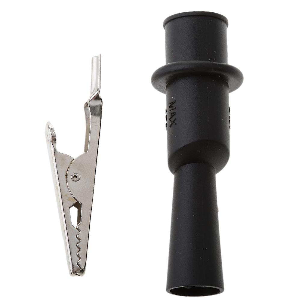 Insulation Metal Alligator Clips Electric Test Accessories black