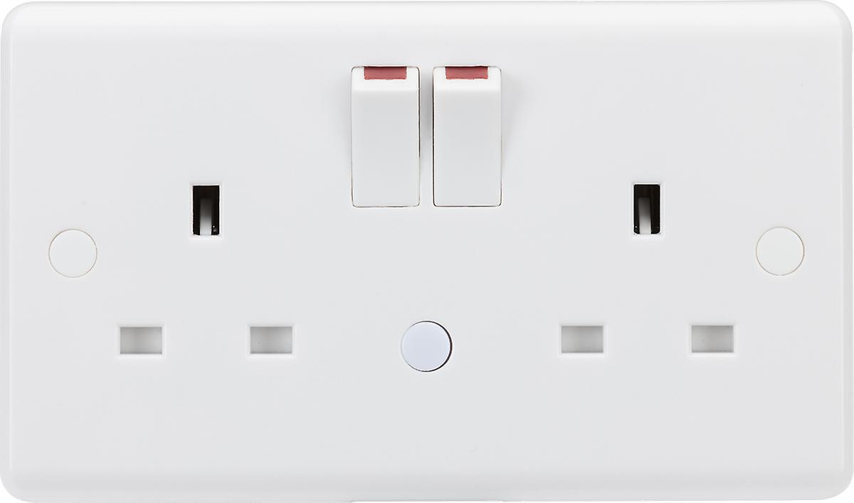 Knightsbridge 13A 2G DP switched socket with night light function - CU9NL