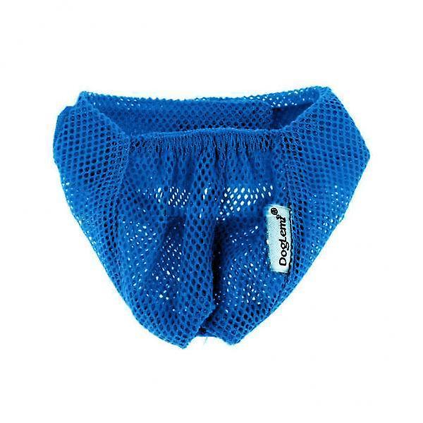 2xAdjustable Mesh Cat Muzzle Pet Anti-bark Muzzle Cat Grooming Muzzle L Blue