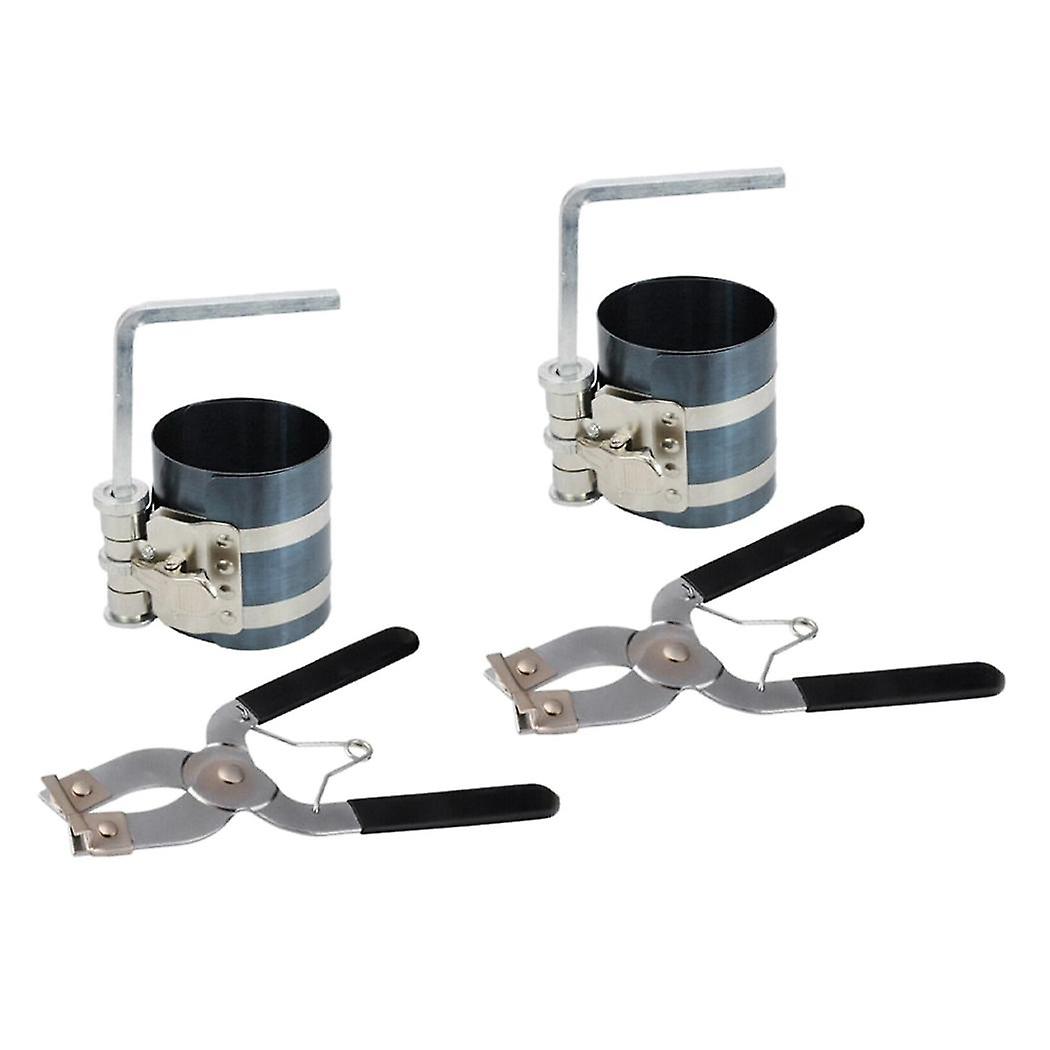 4pcs Ratchet Style Piston Ring Compressor And Piston Ring Installer Pliers Tool