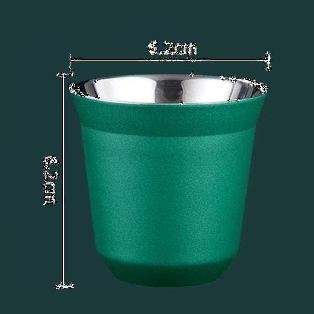 80ml Double Wall Stainless Steel Espresso Cup Insulation For Pixie Coffee Cup Capsule Shape Coffee