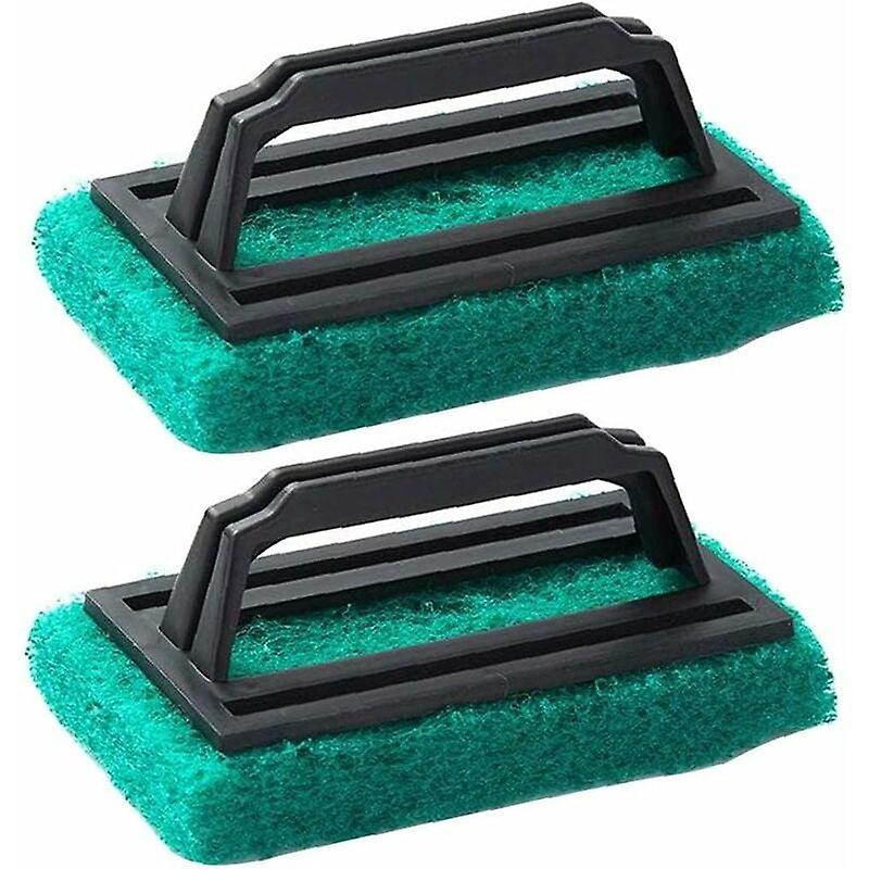 Pool Wall Brush With Sponge Handle 15X9X2.5cm 2pcs Green