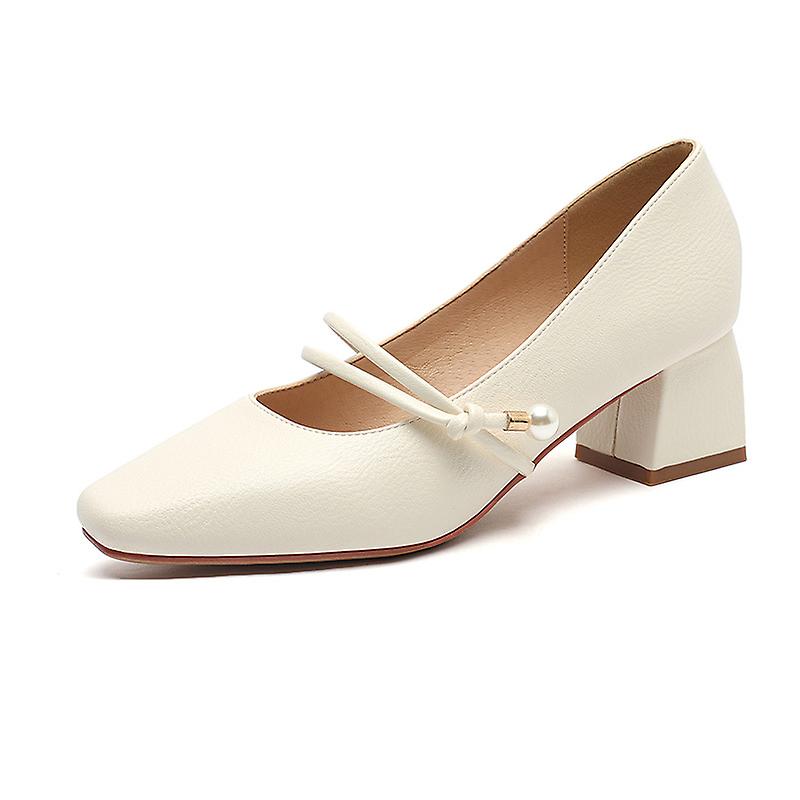 Square-headed Thick Shoes