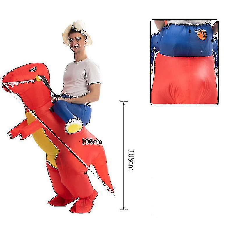 Felfújható dinoszaurusz jelmez T-rex díszes ruha Halloween felrobbant