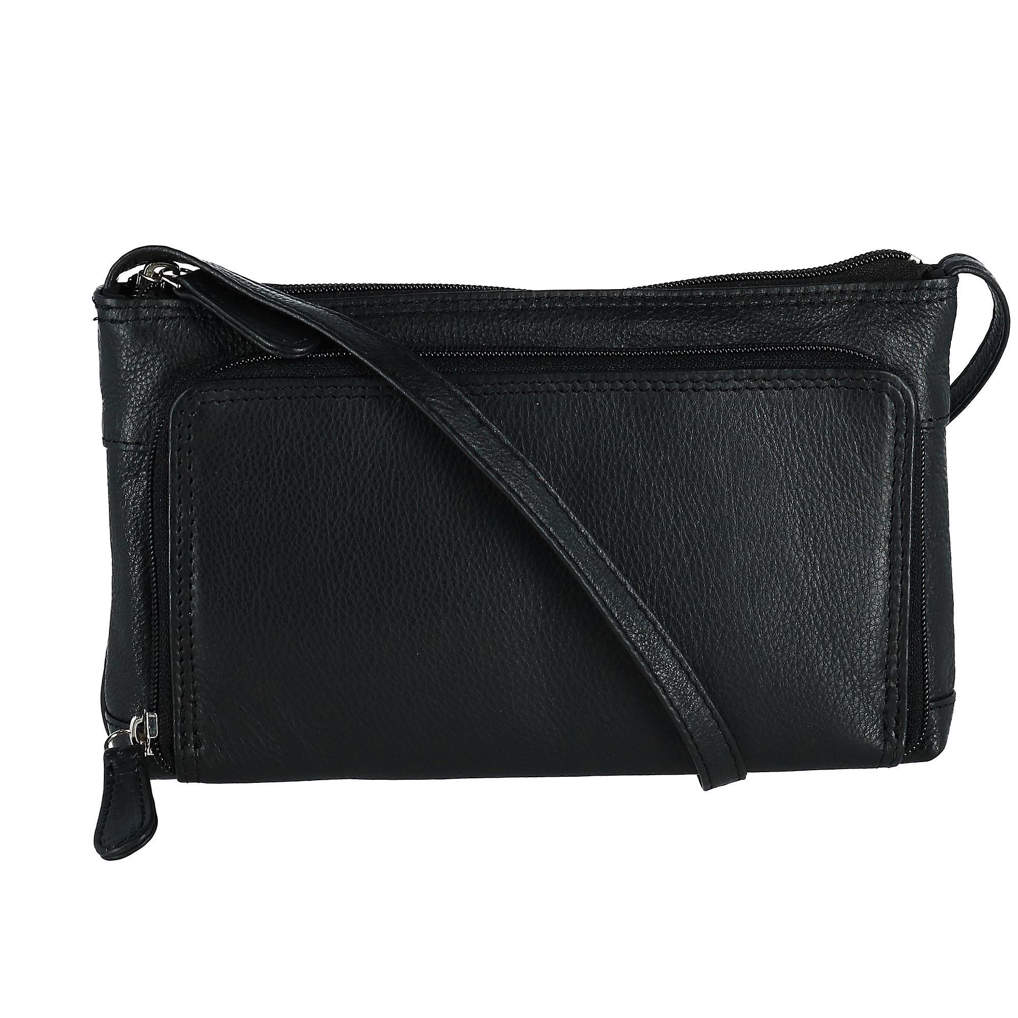 CTM Leather Organizer Crossbody Handbag (Women)