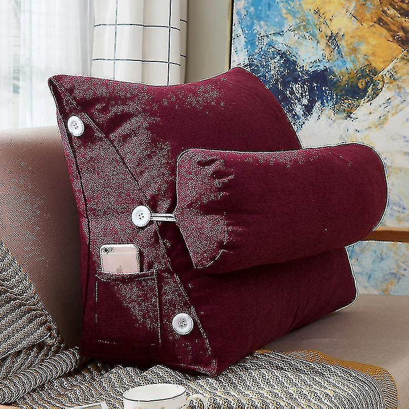Reading Pillow Bed Wedge Large Adult Backrest Cushion With Pockets