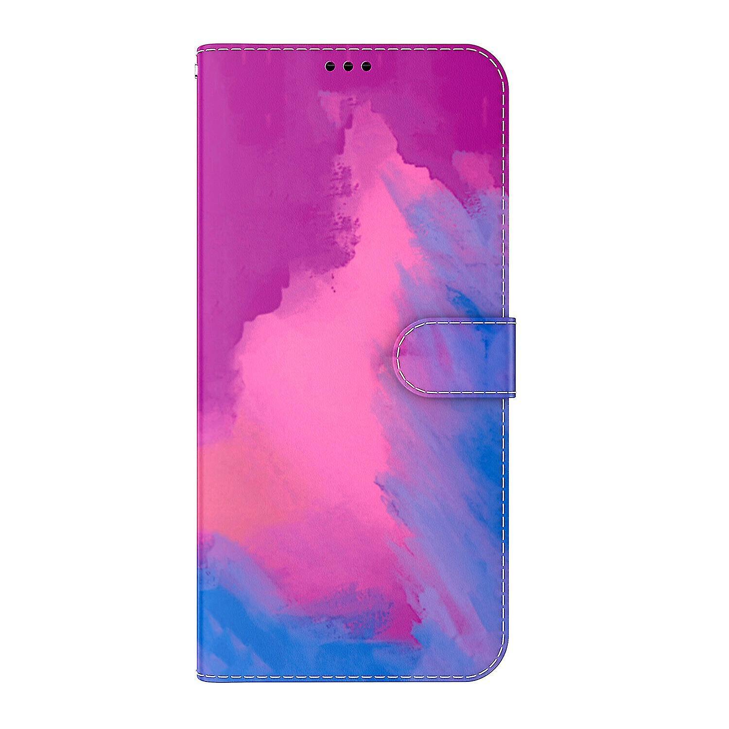 Case For Samsung Galaxy A12 Watercolour Cover Purple Blue