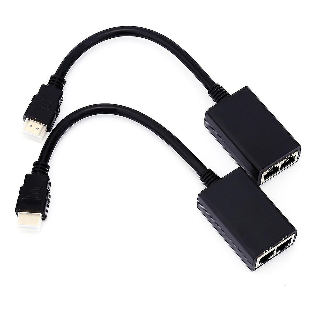 30M HDMI LAN Ethernet Extender and Balun Repeater over RJ45 CAT5e CAT6 up to 1080p