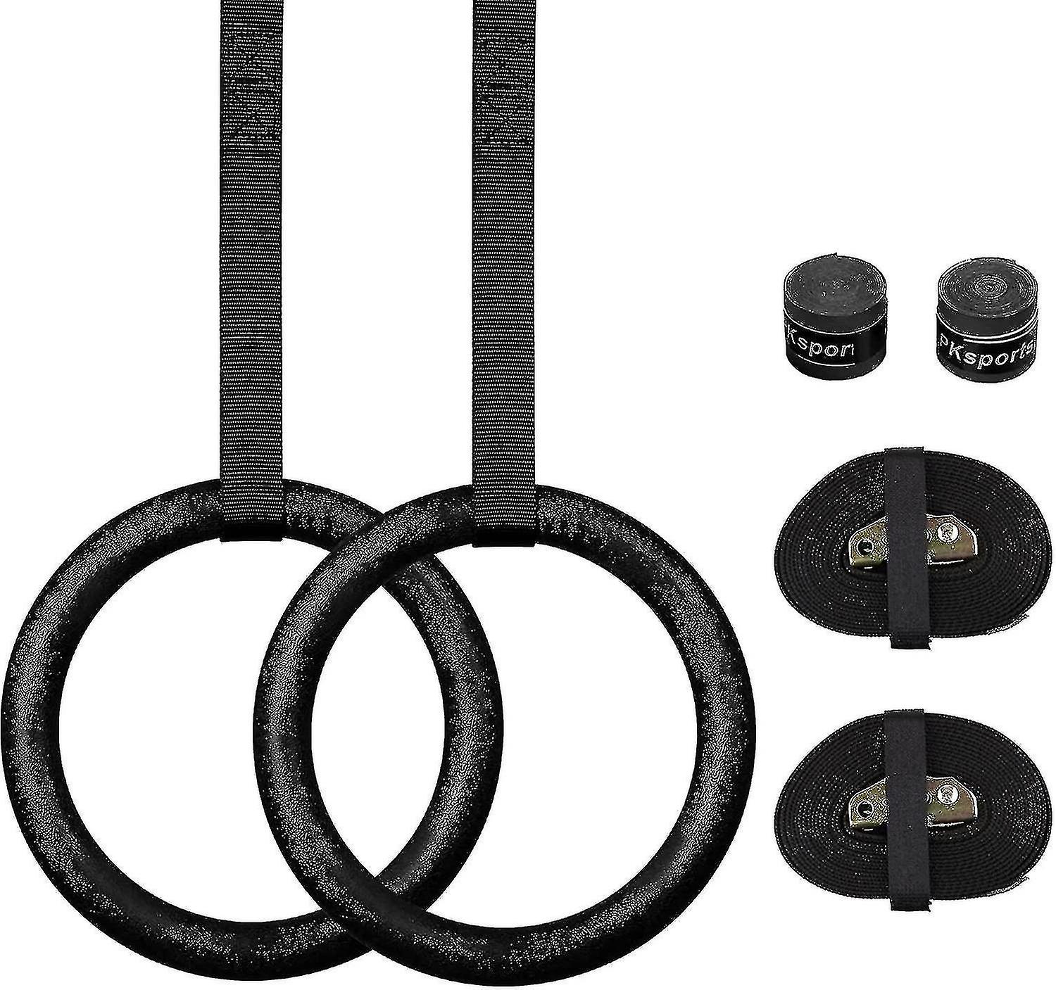 حلقات جمباز - حلقات جمباز - مع نايلون S - حمولة 2 متر - 400 كجم - للأماكن الخارجية في الداخل - للياقة البدنية - تعليق سترينج