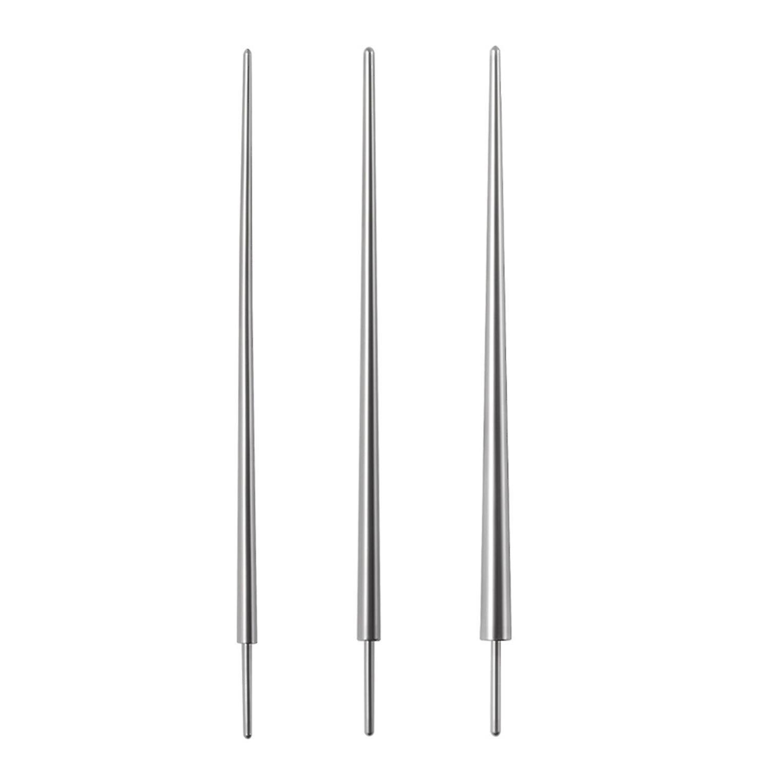 3Pcs Piercing Insertion Pins Smooth Painless Reusable High Strength Rust-proof Body Piercing Stainle