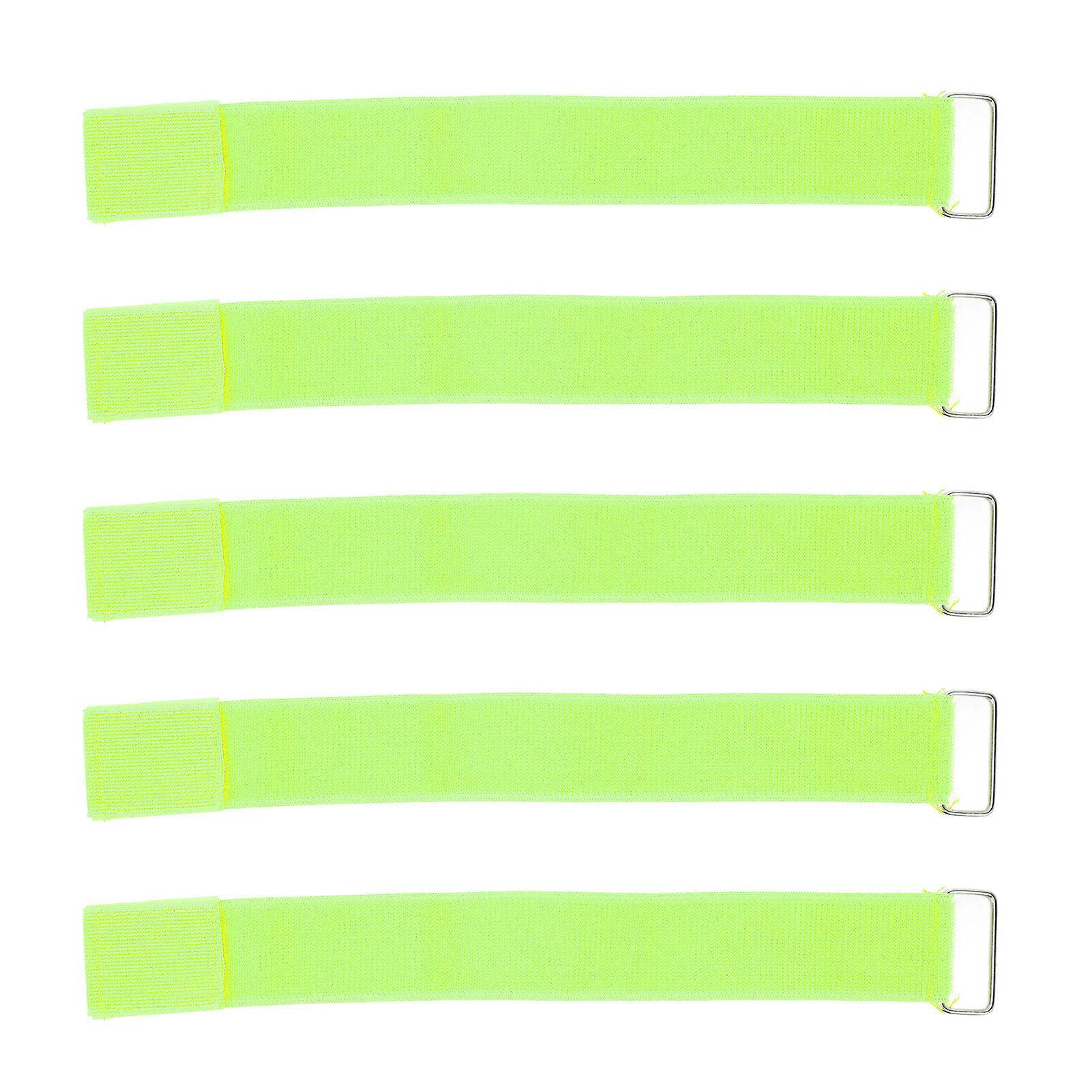 5Pcs 3 Legged Race Bands Elastic Bright Color Race Bands for Kids Adults Birthday Carnival Party Field Day Outdoor Fluorescent Green
