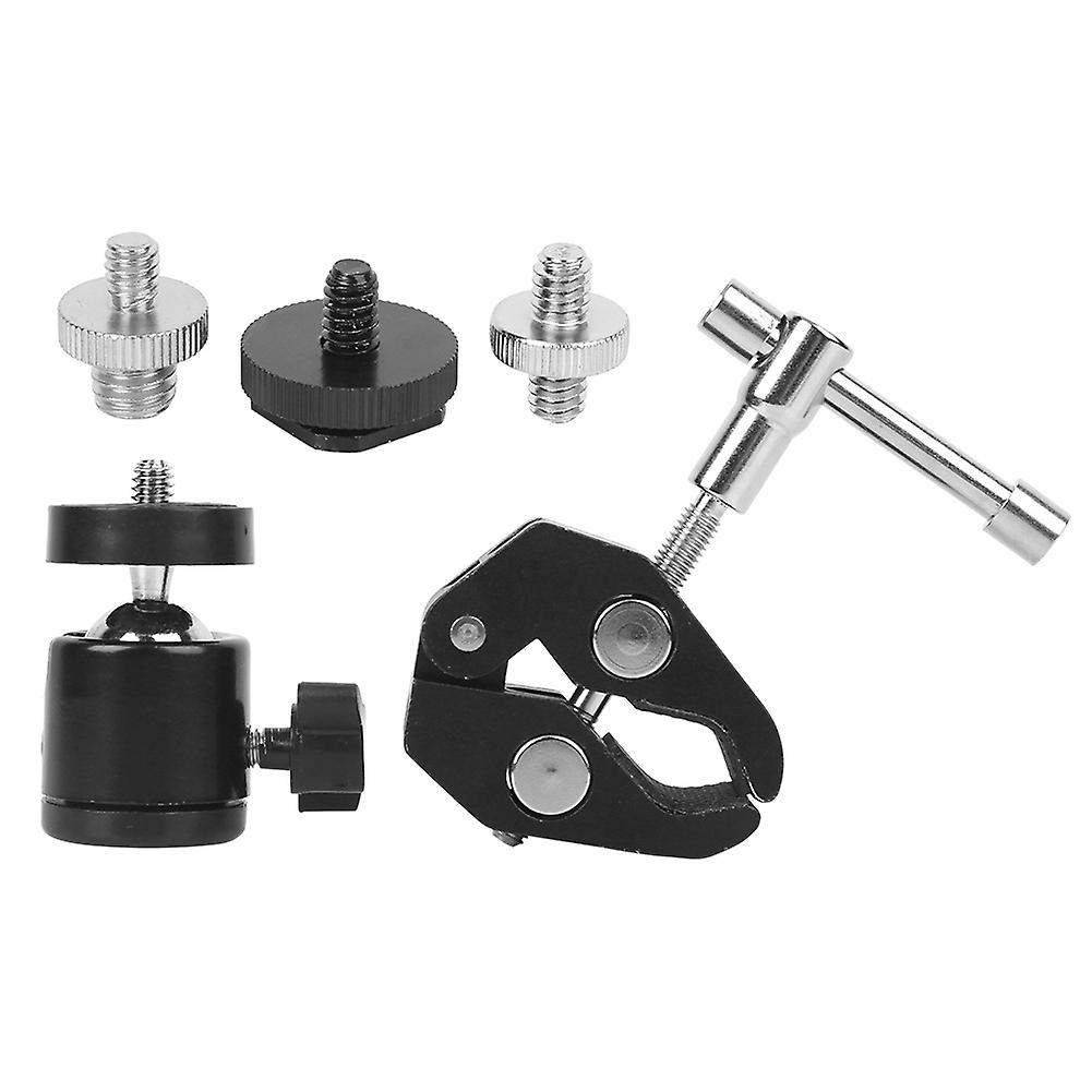 金属製の調整可能なカメラ、大型スーパークリップボールヘッド、1/4インチネジ付きホットシューマウントアダプター