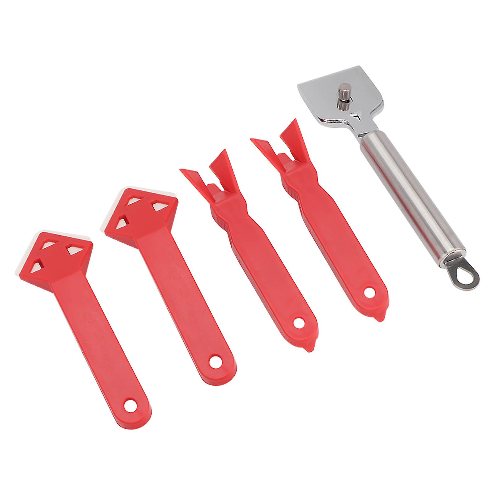 5Pcs Caulking Tool Kit with Silicone Scraper for Repair Cleaning