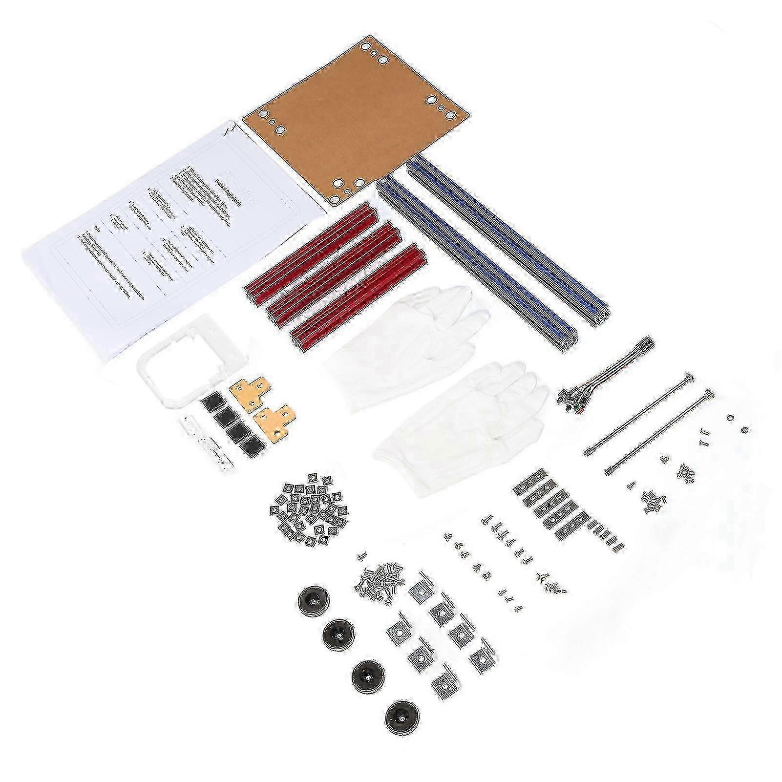 ITX Computer Open Case Bracket Good Heat Dissipation Split Hardware Structure Aluminum Alloy DIY Bare Frame for Home Blue Red